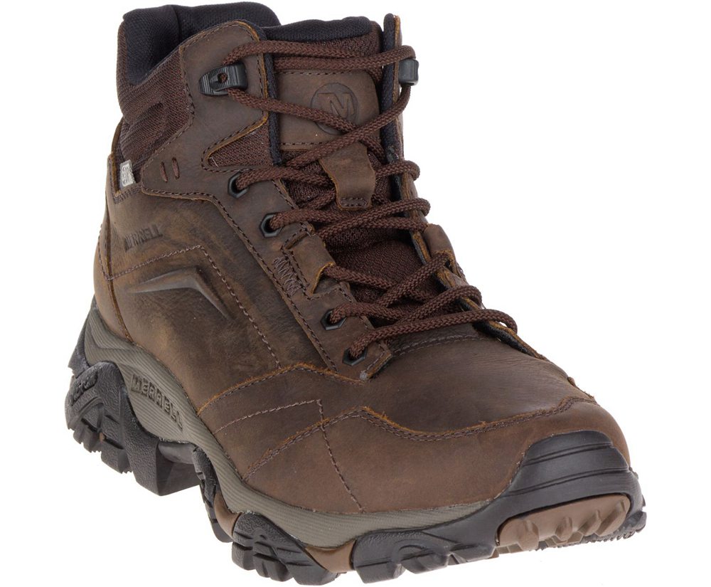 Merrell Boots Brown - Moab Adventure Mid Waterproof Wide Width - Mens 16UAJZNDK